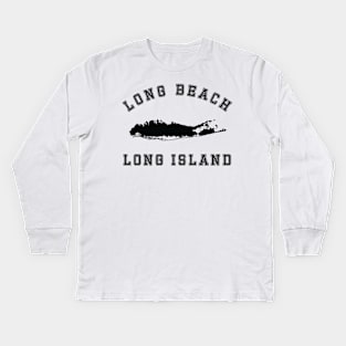 Long Beach Long Island (Light Colors) Kids Long Sleeve T-Shirt